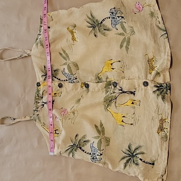 Old Navy Size M Linen Blend "Safari" Halter Top, Adjustable Straps, Gently Used - Picture 6 of 11